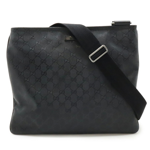 GUCCI Black Leather Shoulder Bag - Picture 1 of 8